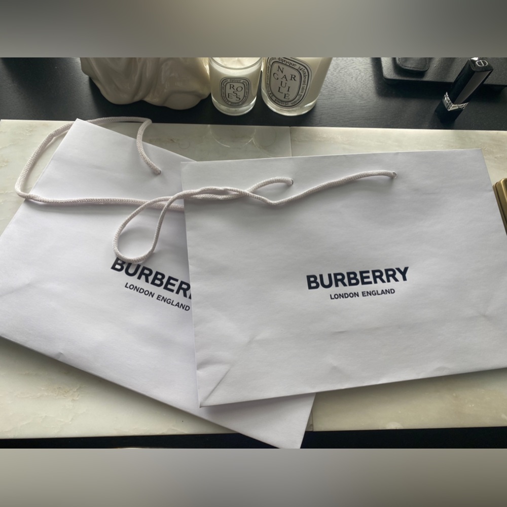 Set of two burberry shopping bags